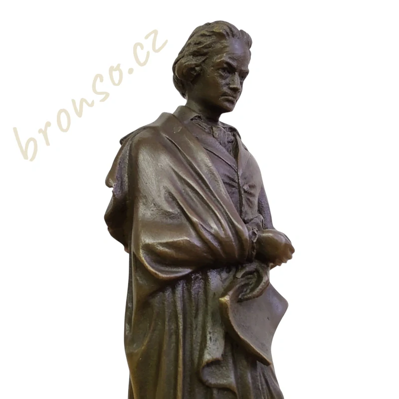 Bronzová figurka Beethoven – číslovaná, patinovaná