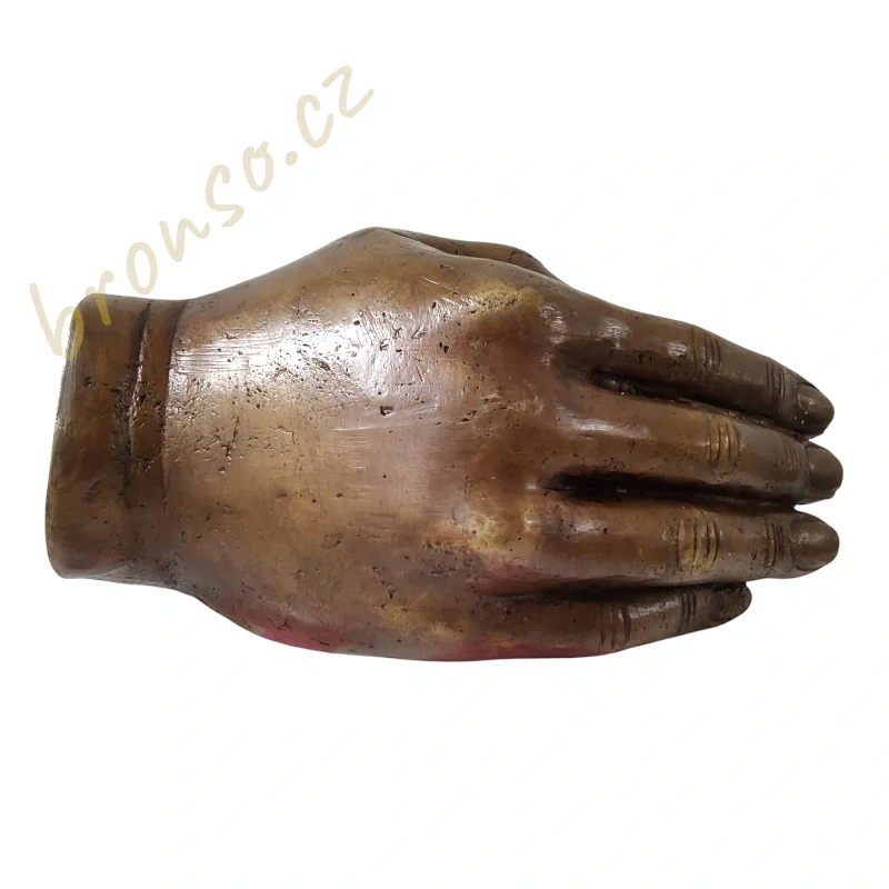 Bronzová socha „Dítě v dlani“ – symbol lásky a ochrany | Elegantní dárek pro nové rodiče