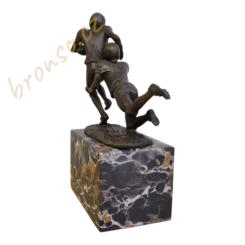 Bronzová sportovní socha – hráči amerického fotbalu, NFL Americký fotbal soška