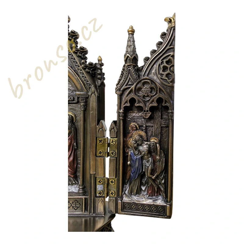 Kalvárský triptych – Ukřižování Krista | Skládací domácí oltárik – Veronese WU76234A4