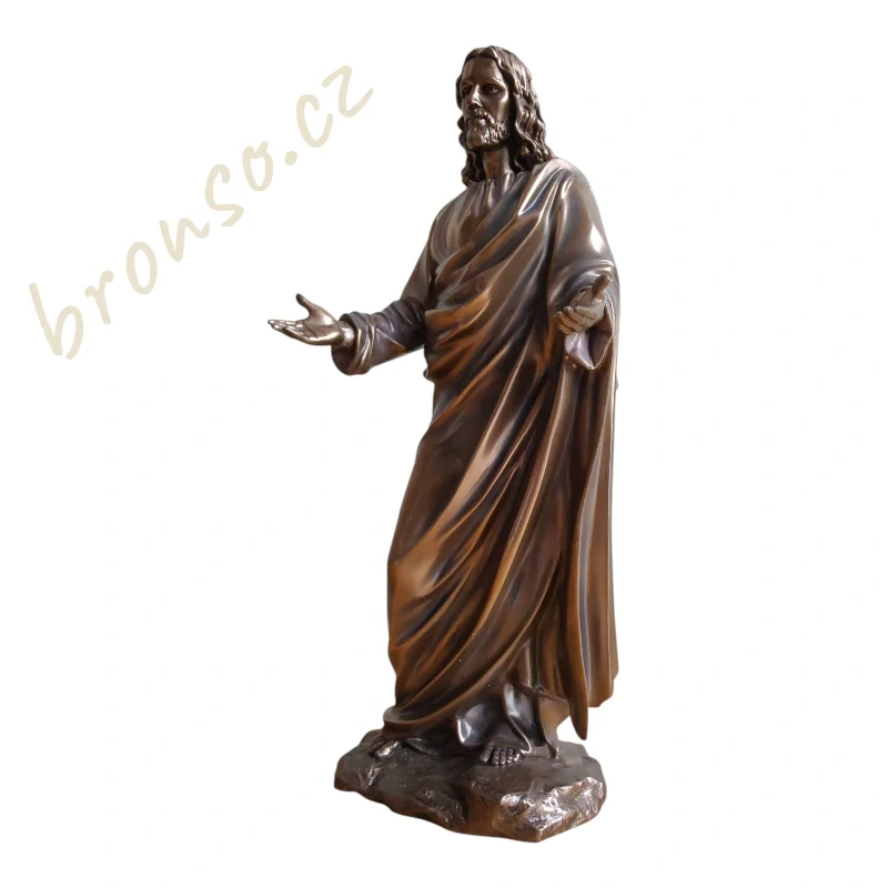 Ježíš Kristus – bronzovaná socha kazatele, křesťanská dekorace Veronese WU73870A4