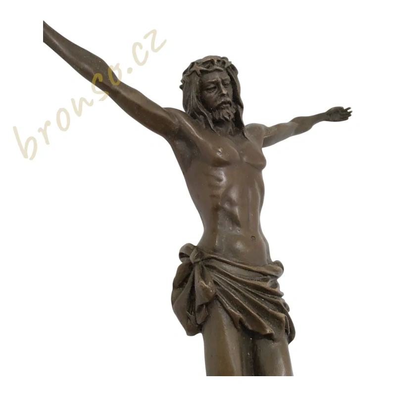 Ježíš Kristus - nástěnná bronzová soška, Corpus Christi – Ježíš Kristus na kříži