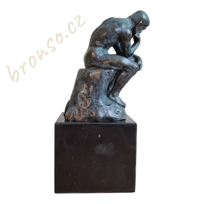 Myslitel – Le Penseur – Rodin – bronzová socha, klasická umělecká dekorace