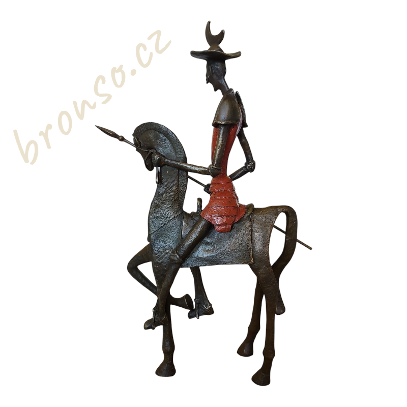 Don Quijote na koni – bronzová socha rytíře ve stylu Salvadora Dalího