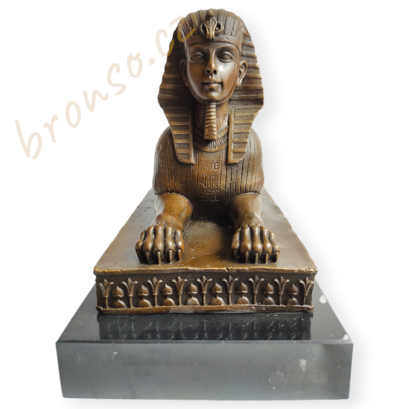 Velká sfinga - stojan na láhev - bronzová socha