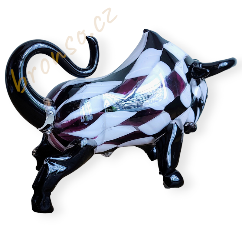 Býk - Skleněná soška býka