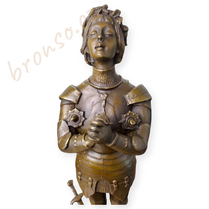 Jeanne d'Arc - bronzová socha