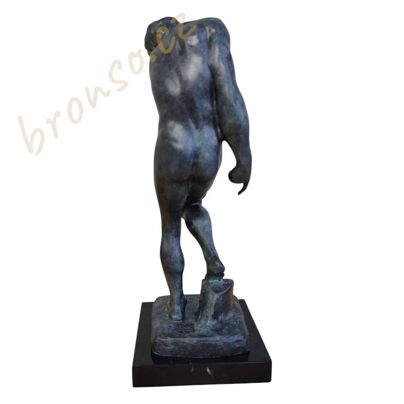 Adam – bronzová soška Rodin, stvoření člověka – umělecká dekorace