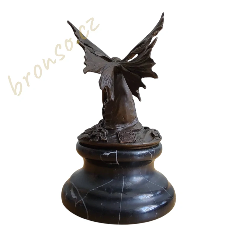 Lesní víla - skřítek - elf - bronzová soška