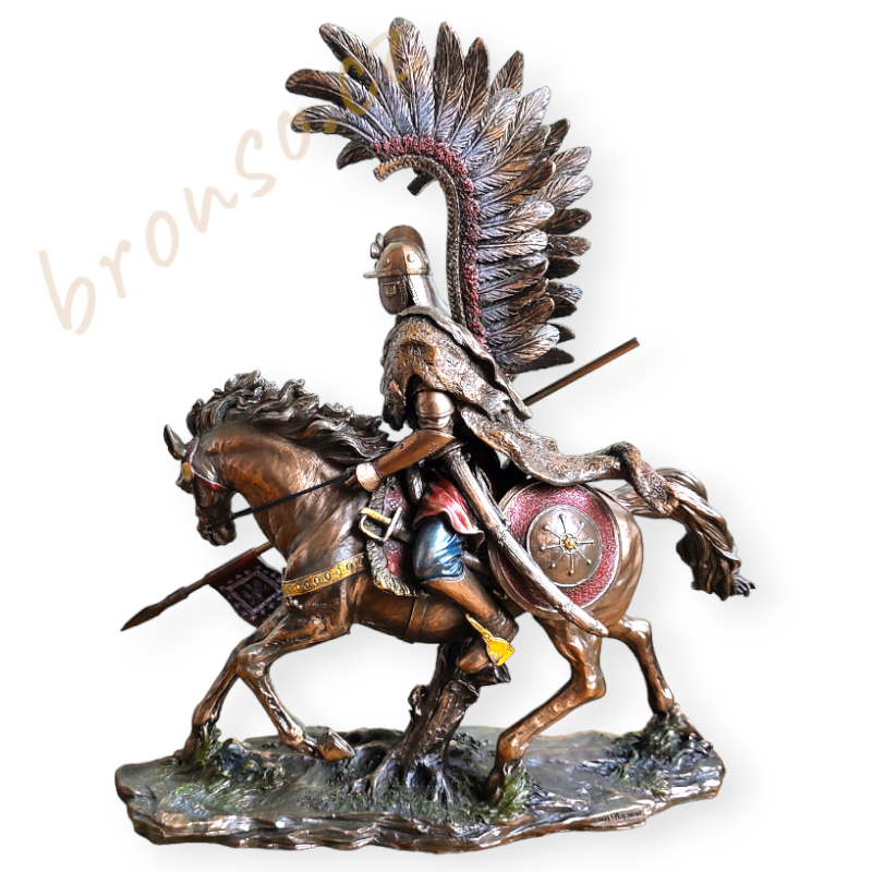 Polský husar na koni – soška Veronese, historická dekorace, WU74521A4