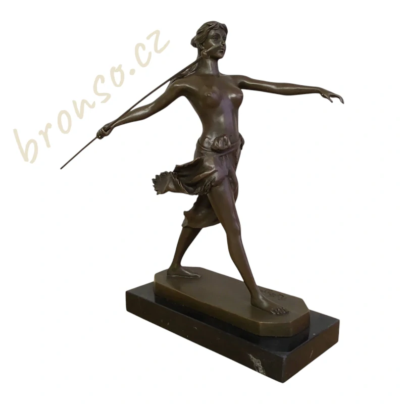 Amazonská bojovnice – bronzová socha silné ženy, umělecká dekorace