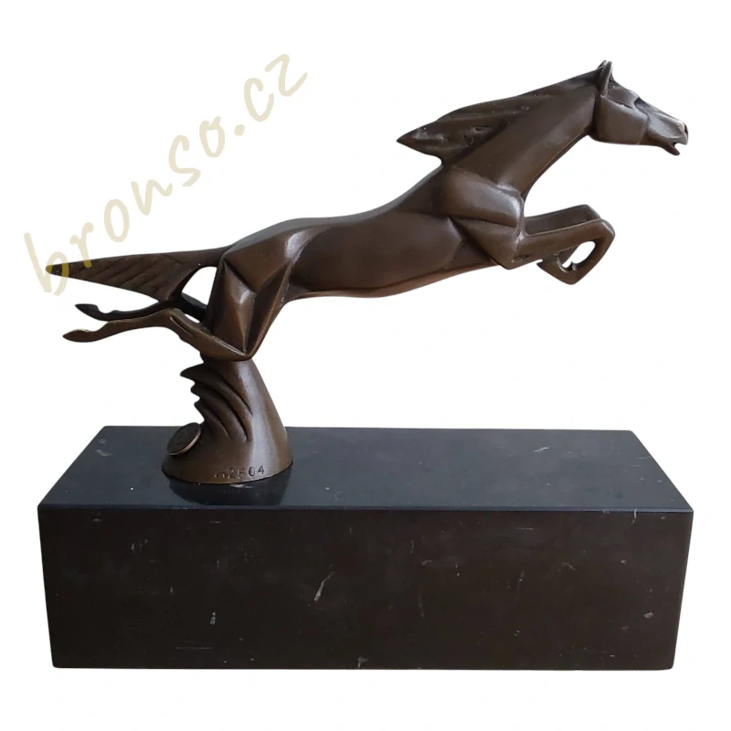 Bronzová socha „Skákající kůň“ – Art Deco, podle Casimir Brau