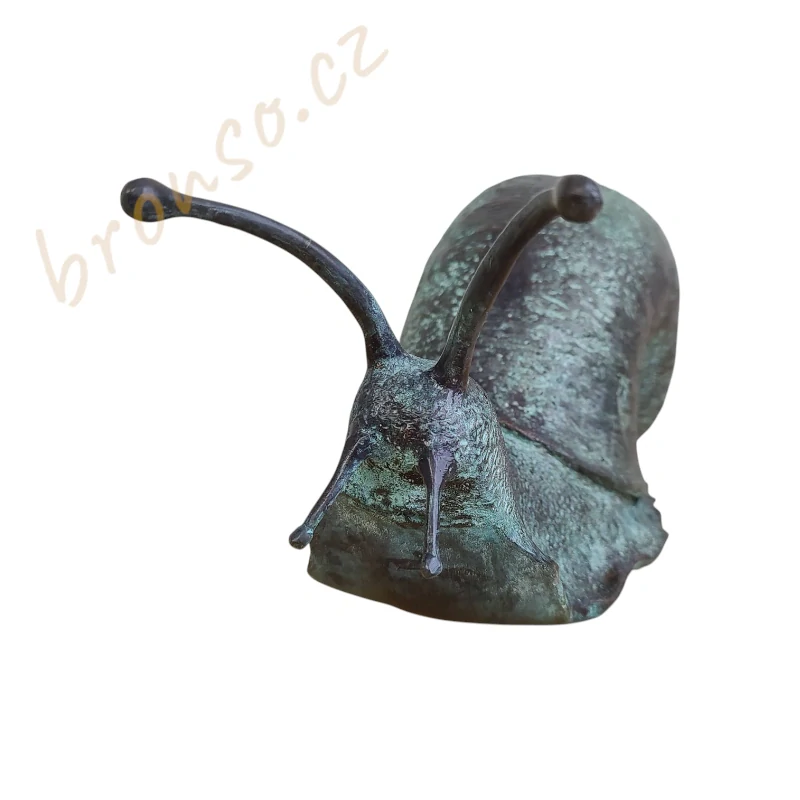 Šnek – velká bronzová socha, ručně vyrobená zvířecí umělecká dekorace do domu nebo zahrady