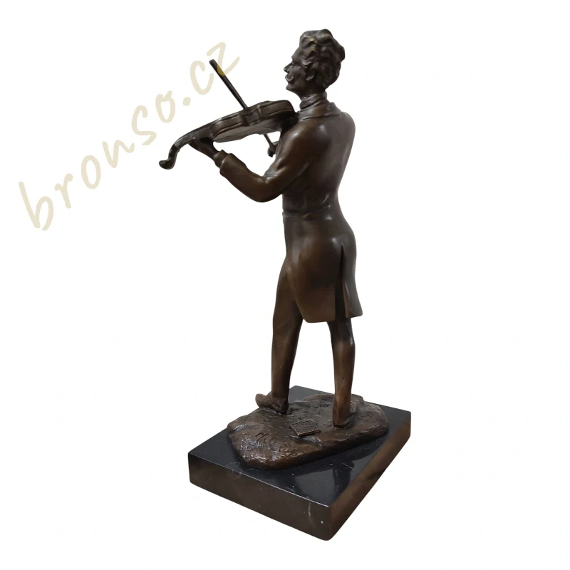 Bronzová socha Houslista – Strauss