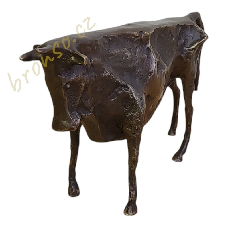 Bronzová socha býka – Picasso | Ručně vyráběná plastika, minimalistické umění, sběratelská dekorace