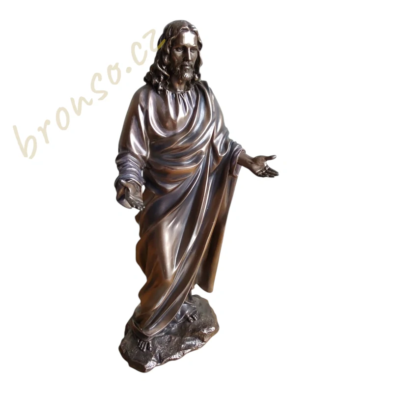 Ježíš Kristus – bronzovaná socha kazatele, křesťanská dekorace Veronese WU73870A4