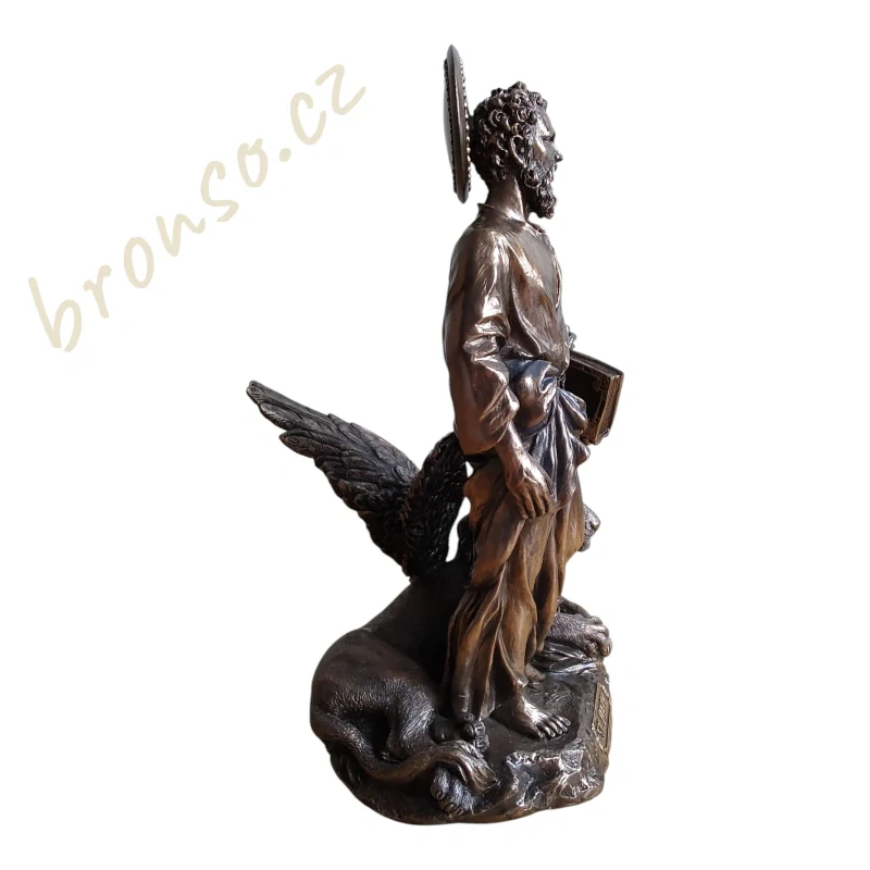 Soška svatého Marka – evangelista s lvem, bronzovaný vzhled Veronese WU76031A4