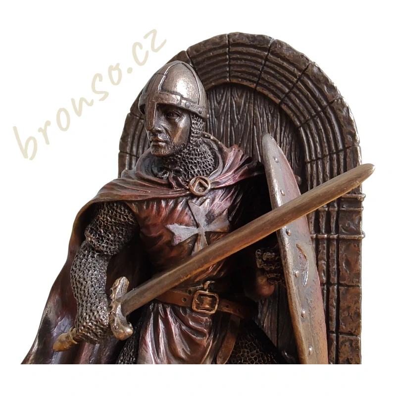 Středověký rytíř – zarážka na knihy, templářský válečník, Veronese WU76973A4