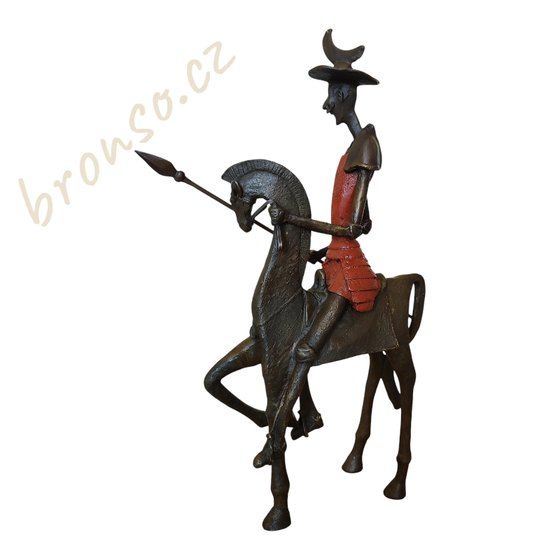 Don Quijote na koni – bronzová socha rytíře ve stylu Salvadora Dalího
