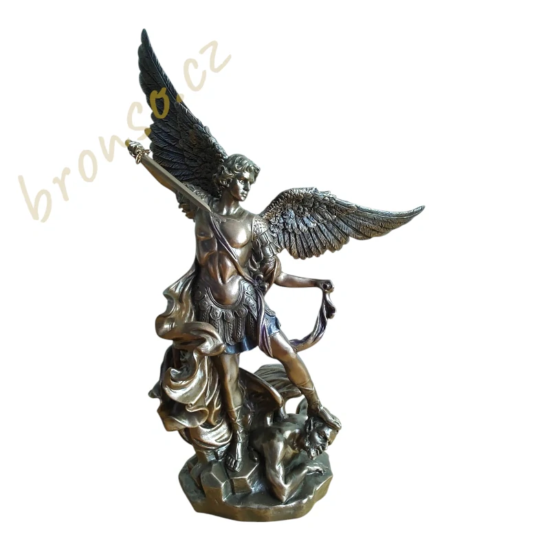 Archanděl Michael porážející Satana – náboženská figurka Veronese WU74997A4