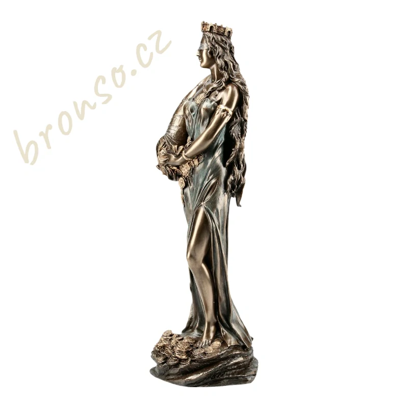 Fortuna s rohem hojnosti – bohyně štěstí a prosperity, soška Veronese WU71833A4  