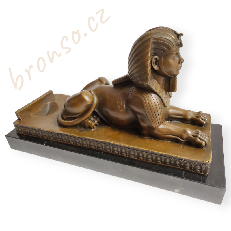 Velká sfinga - stojan na láhev - bronzová socha