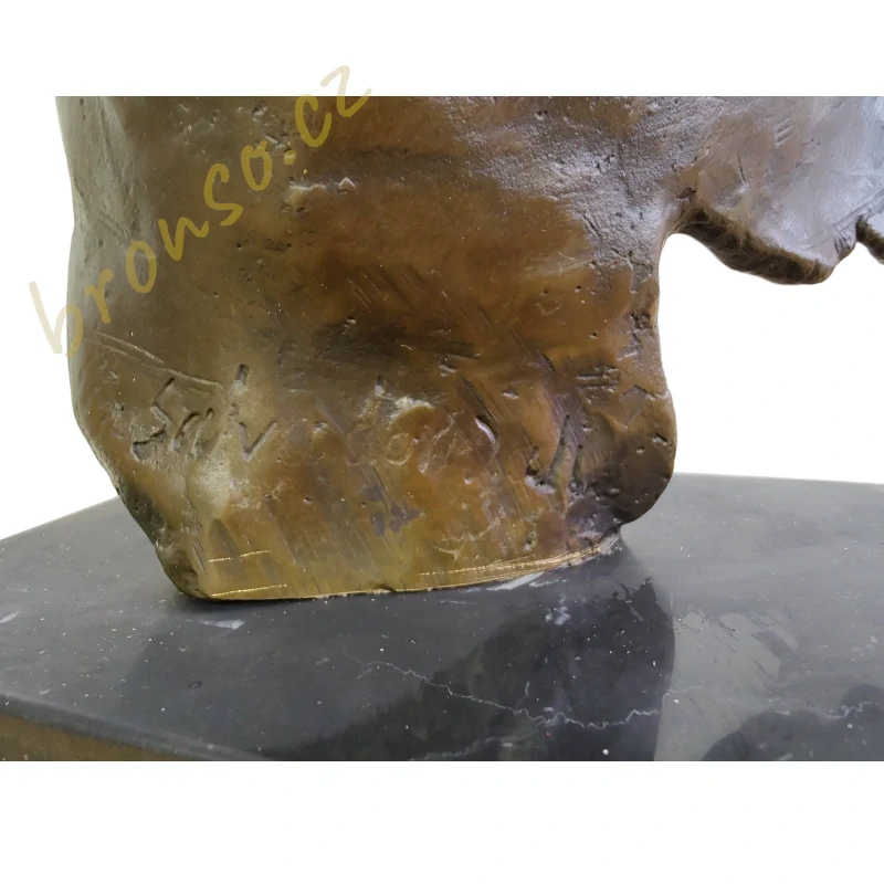 Tvář - Salvador Dalí - bronzová socha  