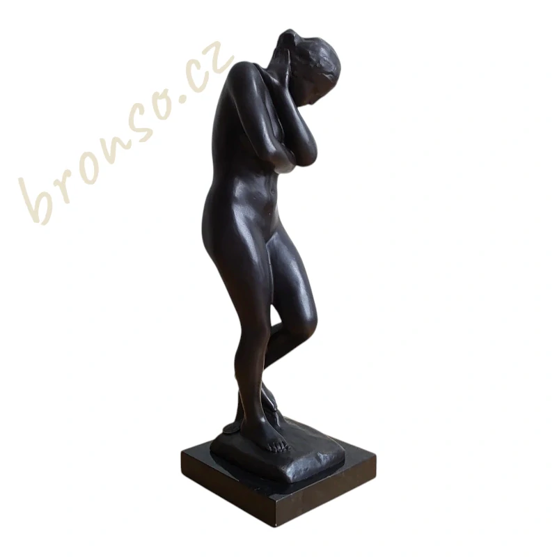 Elegantní bronzová socha Eva – Auguste Rodin, signovaná