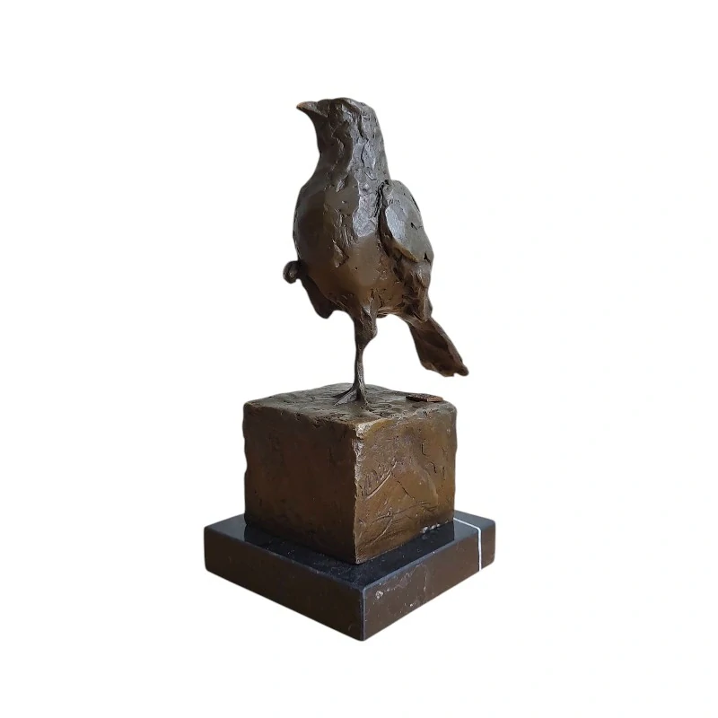 Ptáček – vrabec, bronzová soška