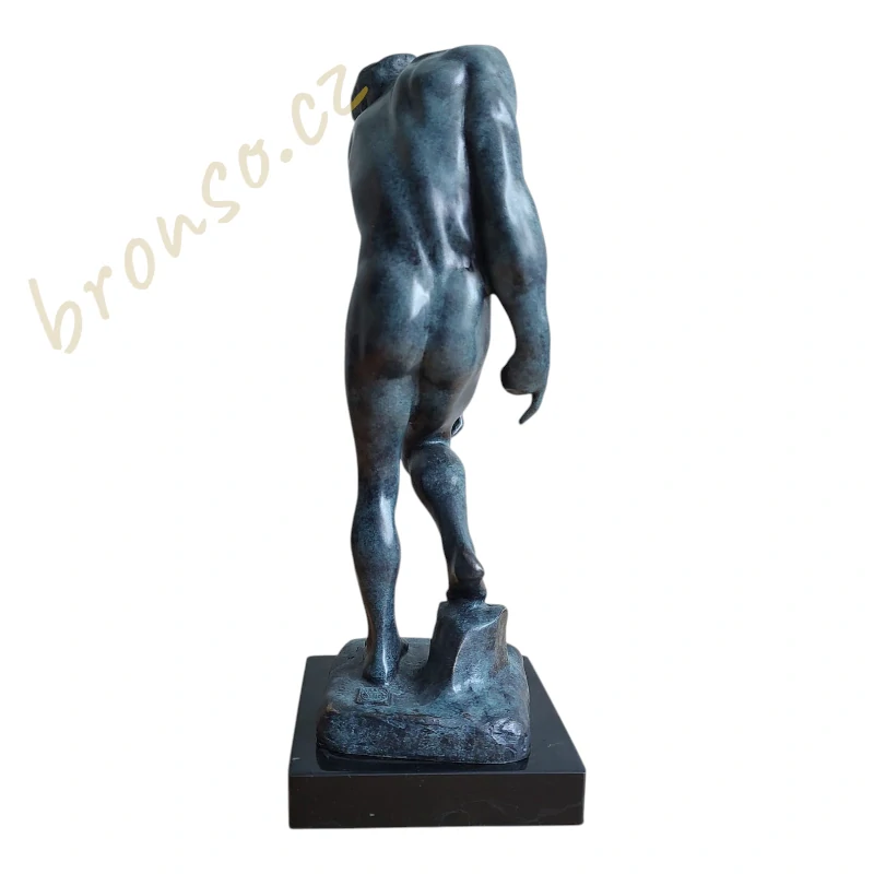 Adam – bronzová socha Rodin, stvoření člověka – umělecká dekorace
