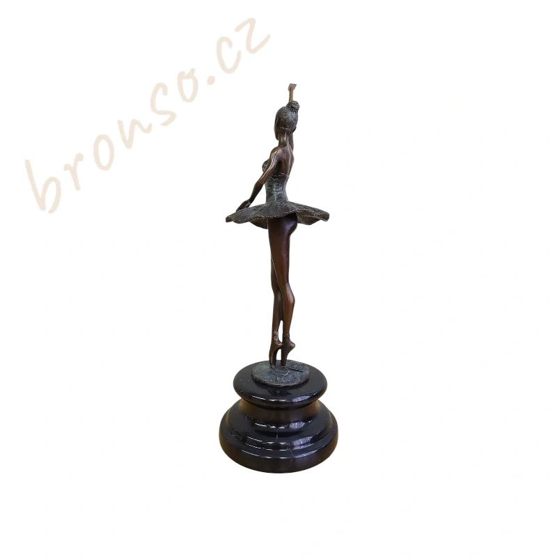 Baletní tanečnice – bronzová socha primabaleríny, elegantní umělecká dekorace