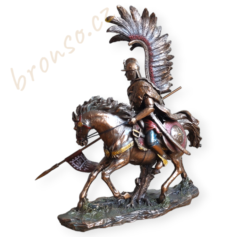 Polský husar na koni – soška Veronese, historická dekorace, WU74521A4