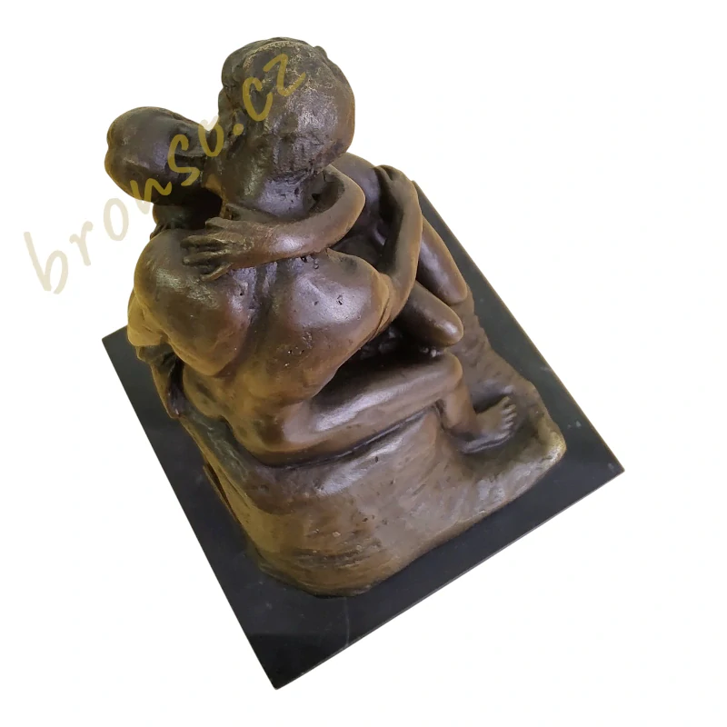 The Kiss – Polibek – Auguste Rodin | Pravý bronz na mramorovém podstavci