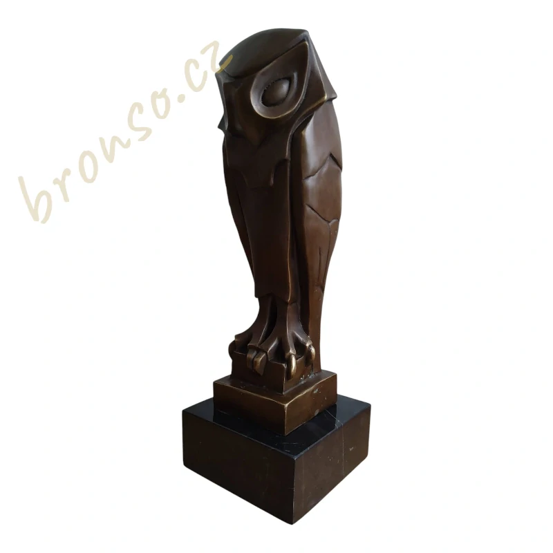 Sova – bronzová socha sovy – Art Deco, Johan Coenraad Altorf