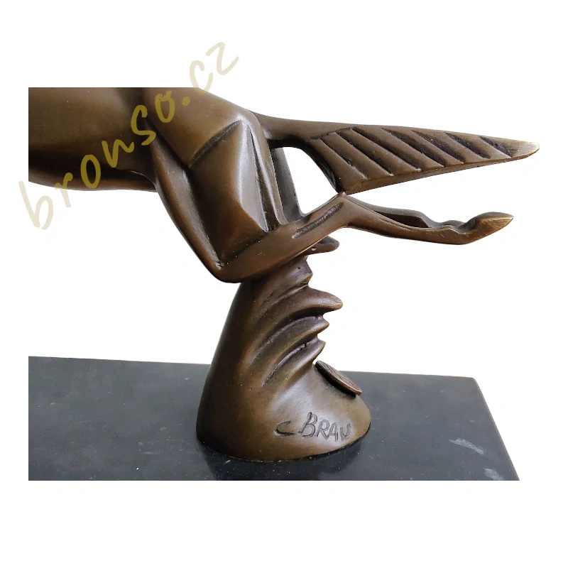 Bronzová socha „Skákající kůň“ – Art Deco, podle Casimir Brau