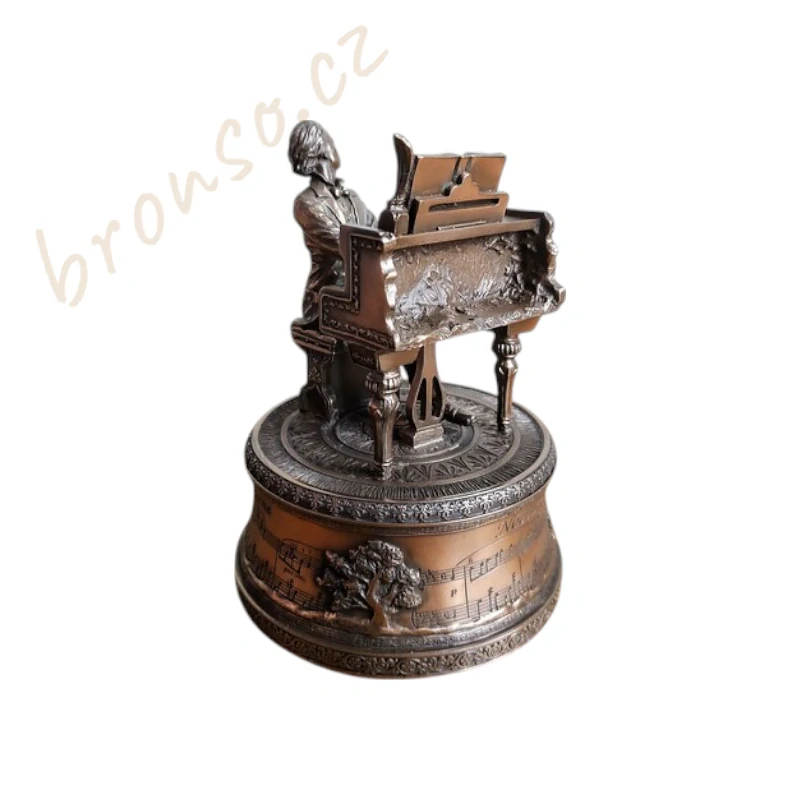 Fryderyk Chopin – hrací skříňka, soška hudebníka, Veronese WU76630A1