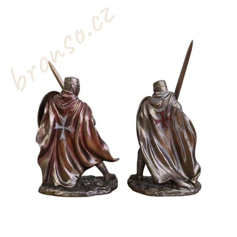 Sada 2 rytířských sošek – templářské figurky Veronese