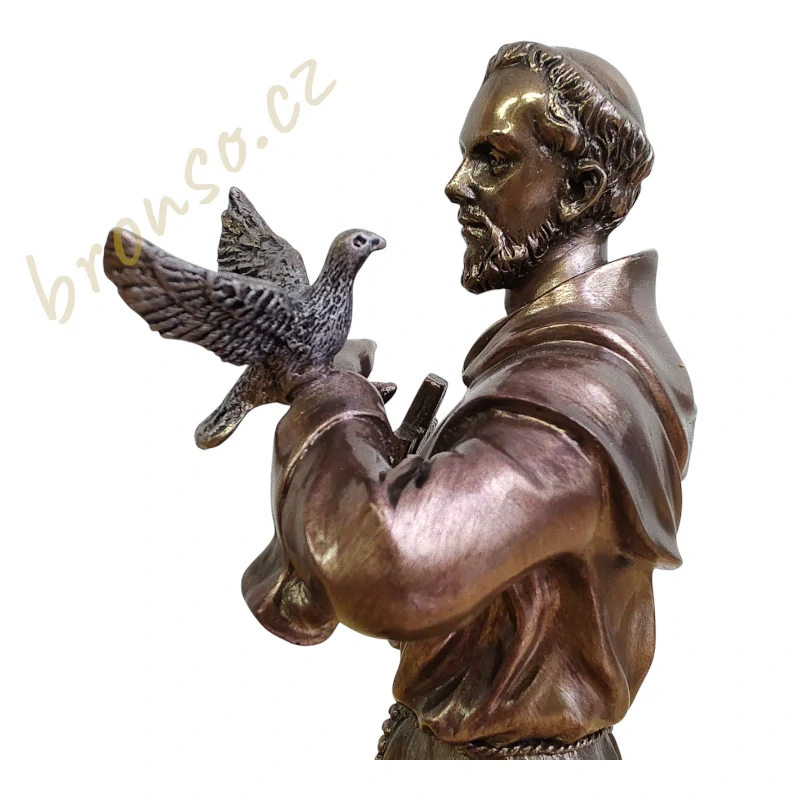Sv. František z Assisi – dekorativní soška patrona zvířat a přírody – WU76058A4