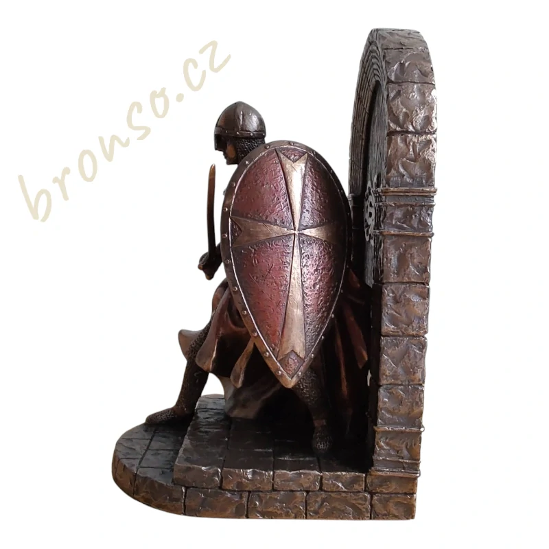 Středověký rytíř – zarážka na knihy, templářský válečník, Veronese WU76973A4