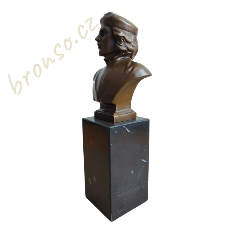 Ernesto Che Guevara - bronzová soška, signováno J. Perez, pravý bronz na mramoru