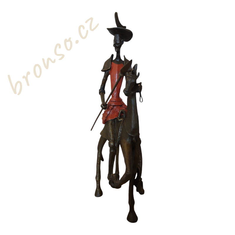 Don Quijote na koni – bronzová socha rytíře ve stylu Salvadora Dalího