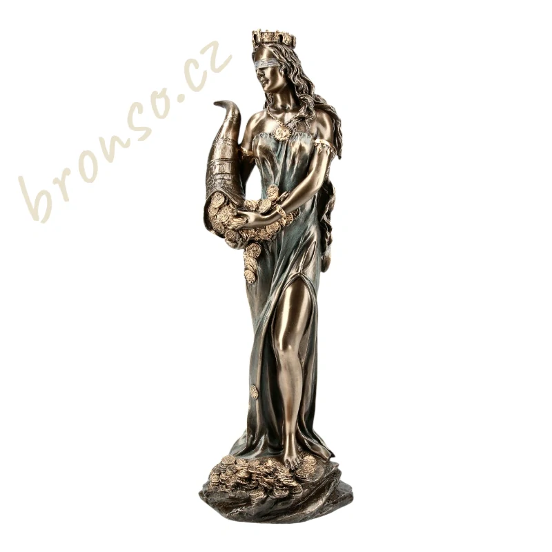 Fortuna s rohem hojnosti – bohyně štěstí a prosperity, soška Veronese WU71833A4  
