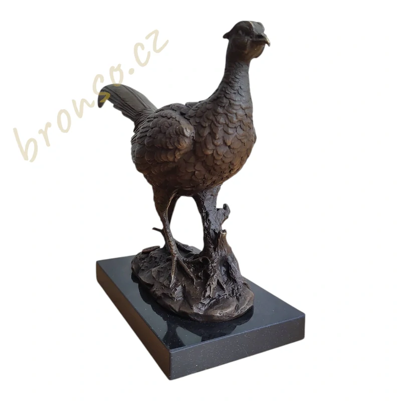 Bažant – bronzová socha