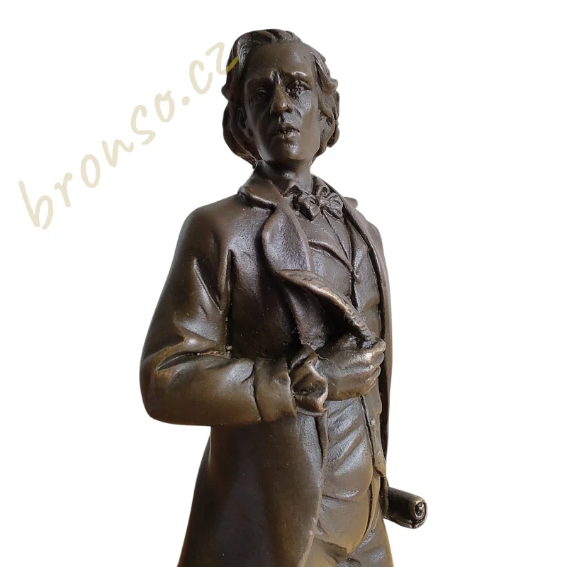 Frederic Chopin - Bronzová soška