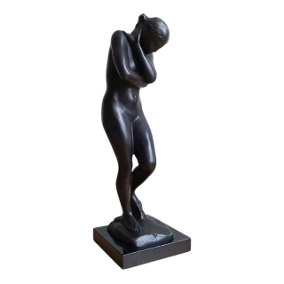 Elegantní bronzová socha Eva – Auguste Rodin, signovaná