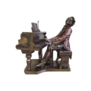 Chopin hrající na klavír – soška Veronese, umělecká dekorace pro milovníky hudby WU75452A4