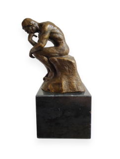Myslitel – The Thinker, Le Penseur – bronzová soška podle Augusta Rodina, klasická umělecká dekorace