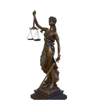 Spravedlnost 51 cm – Justitia Themis, velká bronzová socha bohyně práva