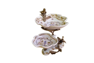 Porcelánový nástolec – mísa v secesním stylu