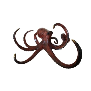 Chobotnice – bronzová socha, oceánská ručně vyrobená soška jako dekorace do interiéru